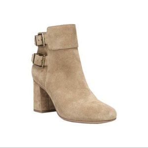 NWOT Franco Sarto Suede Block Heel Ankle Boots Size 6.5